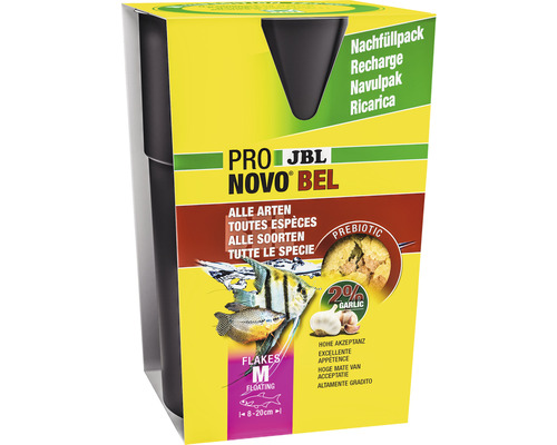 Aliments en flocons JBL PRONOVO BEL FLAKES Taille M 750 ml JBL Pro Novo Bel nourriture pour poissons recharge pour toutes les espèces
