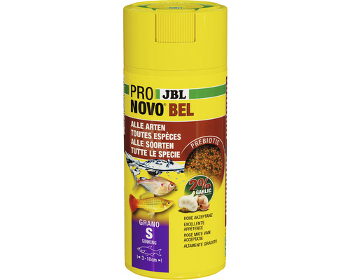 Aliments en granulés JBL PRONOVO BEL GRANO Taille S 250 ml Aliments pour poissons JBL NovoBel pour toutes les espèces de poissons