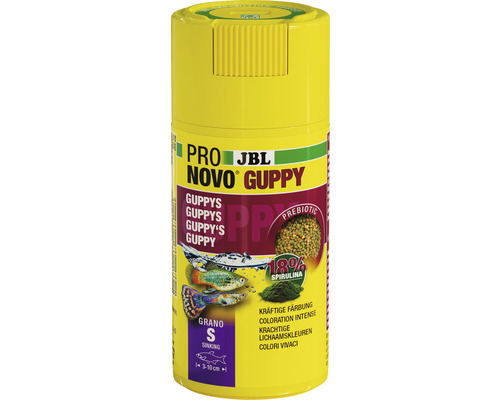 Aliments en granulés JBL PRONOVO GUPPY GRANO Taille S 100 ml JBL Pro Novo Guppy Nourriture pour poissons