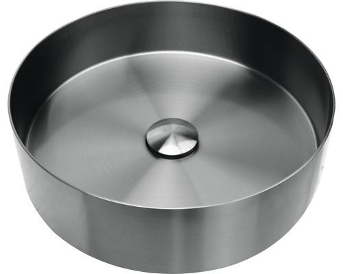 Vasque à poser Differnz RVS 40 x 40 cm acier inoxydable gris gun metal mat 38.010.74 Vasque à poser Differnz RVS 40 x 40 cm acier inoxydable gris gun metal mat 38.010.74