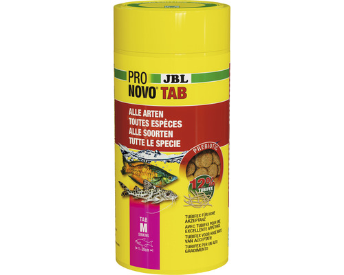 Nourriture en comprimés JBL PRONOVO Taille M 1000 ml JBL Pro Novo Tab M nourriture pour poissons d''ornement