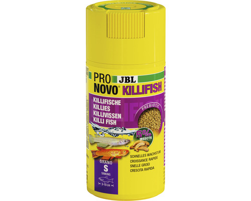 Aliments en granulés JBL PRONOVO KILLIFISH GRANO Taille S 100 ml Boîte d''aliments JBL Pro Novo Killifish pour killies
