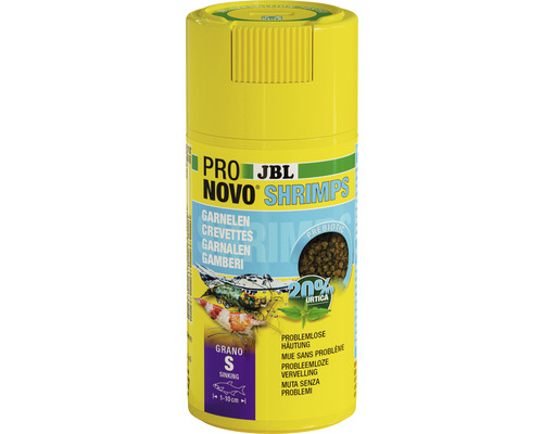 Aliments en granulés JBL PRONOVO SHRIMPS GRANO Taille S 100 ml JBL Pro Novo Shrimps nourriture pour crevettes