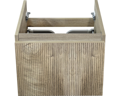 Meuble sous-vasque Sanox Frozen couleur de façade grain oak 40 x 40 x 45 cm