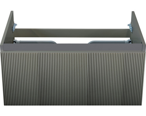 Waschtischunterschrank Sanox Frozen BxHxT 80 x 40 x 45 cm Frontfarbe petrol Waschbeckenunterschrank mit gerillter Front