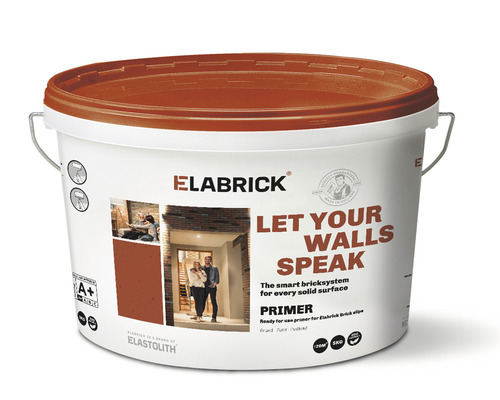 Sous-couche d'accrochage Elabrick 5 kg pour env. 20 mètres carrés Primaire Elabrick en seau pour murs