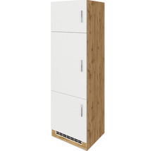 Armoire réfrigérateur Held Möbel pour réfrigérateur encastré 88 Sorrento lxpxh 60x60x200 cm blanc mat démontée tirant réversible (montage à gauche ou à droite)