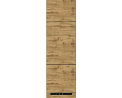 Meuble de cuisine avec trois portes et décor en bois