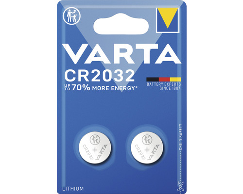 Pile bouton Varta CR2032, 2 pièces