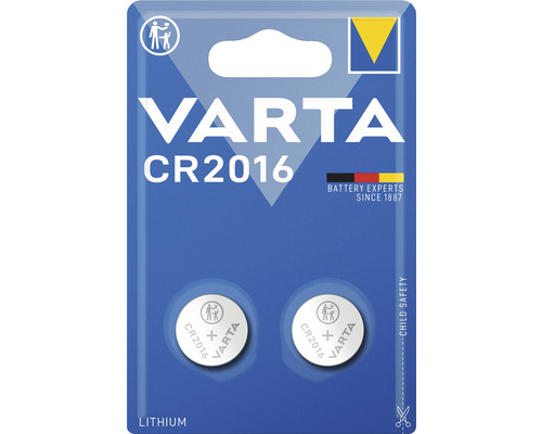 Pile bouton Varta CR 2016 2 pièces