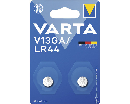 Pile bouton Varta V13GA 2 pièces