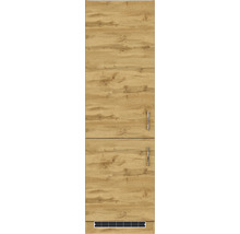 Meuble de cuisine avec deux tiroirs et poignées design bois