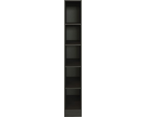 Held Möbel Regal Sorrento BxTxH 30 x 60 x 200 cm schwarz matt zerlegt 429.1.0004 Hohes Regal mit fünf Fächern für die Aufbewahrung