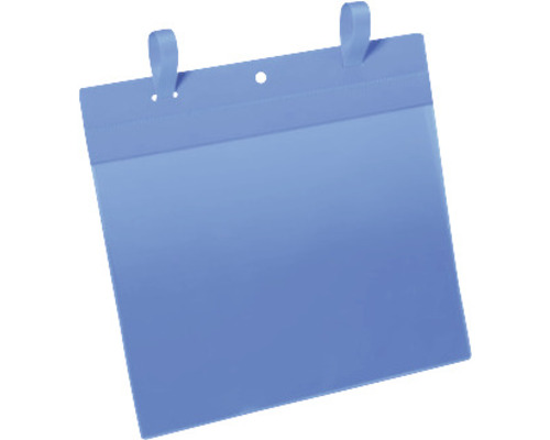 Pochette pour documents Durable format A4 transversal avec 2 languettes, bleu foncé 50 pièces
