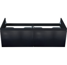Waschtischunterschrank Sanox Frozen 3D BxHxT 120 x 40 x 45 cm Frontfarbe schwarz matt