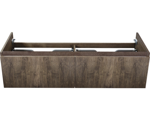 Meuble sous-vasque Sanox Frozen couleur de façade charleston 140 x 40 x 45 cm Meuble sous-lavabo en bois avec deux portes