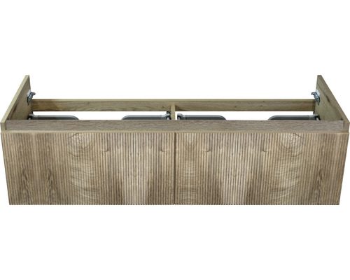 Waschtischunterschrank Sanox Frozen BxHxT 140 x 40 x 45 cm Frontfarbe grain oak Waschtischunterschrank mit zwei Türen in Holzoptik