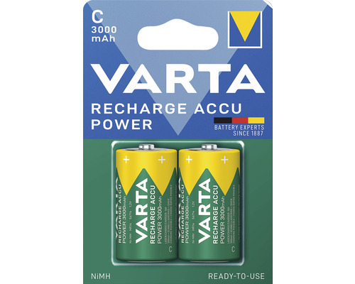 Piles rechargeables Varta C Baby 2 pièces Piles rechargeables Varta C Baby 2 pièces