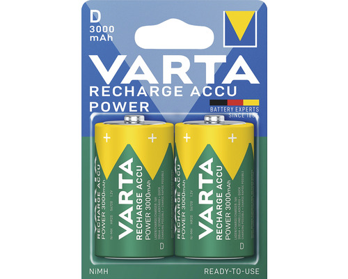 Piles rechargeables Varta D-Mono 2 pièces Piles rechargeables Varta D-Mono 2 pièces