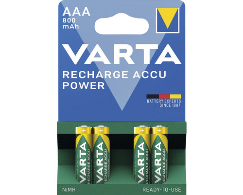 Piles rechargeables Varta T398 800 mAh AAA Micro 2 pièces - HORNBACH  Luxembourg