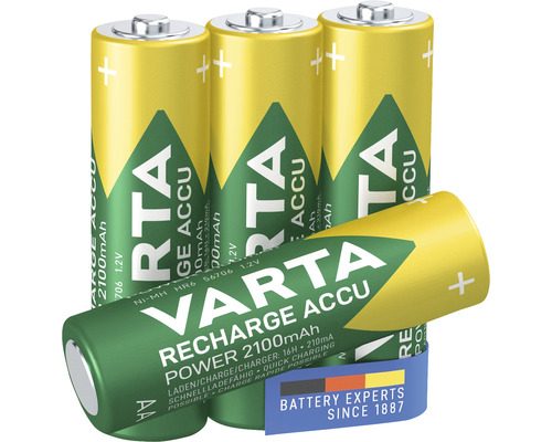 Varta Accu Recharge Power Akkus, 2100 mAh, Typ AA, vier Stück