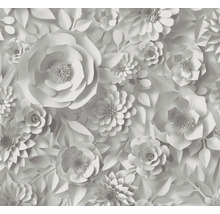 Papier peint avec motif de fleurs en papier