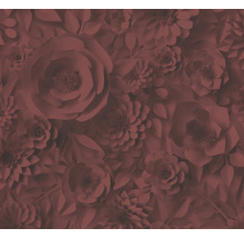 Tapete mit floralem Muster aus Papierblumen