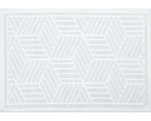 Tapis de bain spirella Cubo 50 cm x 80 cm blanc gris