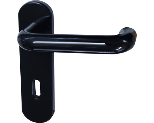 Kurzschildgarnitur Nylon schwarz BB für Zimmertüren