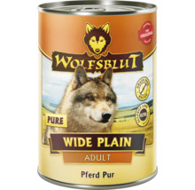 Pâtée pour chien WOLFSBLUT Wide Plain Pure Adult, cheval avec des supers aliments précieux, sans céréales, sans gluten 395 g-thumb-0