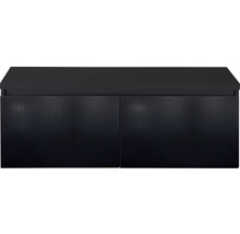 Meuble sous-vasque Sanox Frozen 3D lxhxp 120 x 43 cm x 45 cm couleur de façade noir mat avec plan de toilette