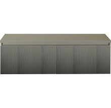 Meuble de salle de bains avec surface rainurée verticale