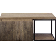 Meuble sous-vasque Sanox Frozen 3D lxhxp 100 x 43 cm x 45 cm couleur de façade charleston avec plan de toilette et étagère latérale noir mat