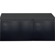 Meuble sous-vasque Sanox Frozen 3D lxhxp 100 (60/40) x 43 cm x 45 cm couleur de façade noir mat avec plan de toilette