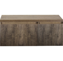 Holzkommode mit gerillter Oberfläche