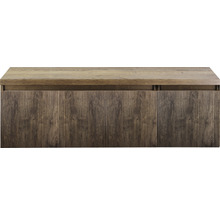 Holzwaschtischunterschrank mit gerillter Front