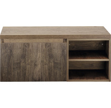 Armoire en bois avec porte coulissante et étagères