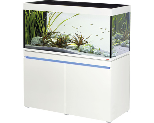 Kit complet d'aquarium EHEIM incpiria 430 duo avec éclairage à LED et meuble bas éclairé alpin