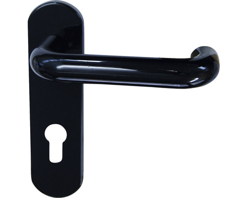 Kurzschildgarnitur Nylon schwarz PZ für Zimmertüren