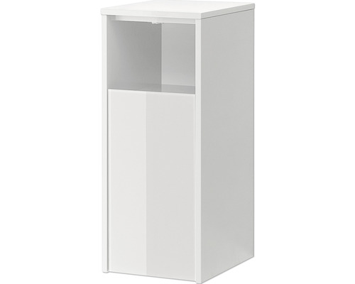 Highboard Pelipal xpressline 3261 blanc avec façade vitrée lxhxp 30 x 72 x 33 cm Meuble de salle de bains blanc avec étagère ouverte et une porte