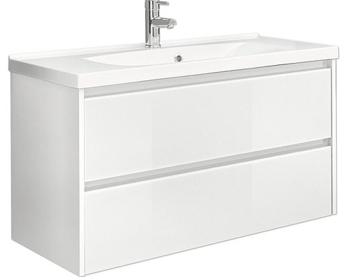 Meuble sous-vasque Pelipal xpressline 3261 couleur de façade blanc 100 x 52,9 x 42 cm 3261.511014