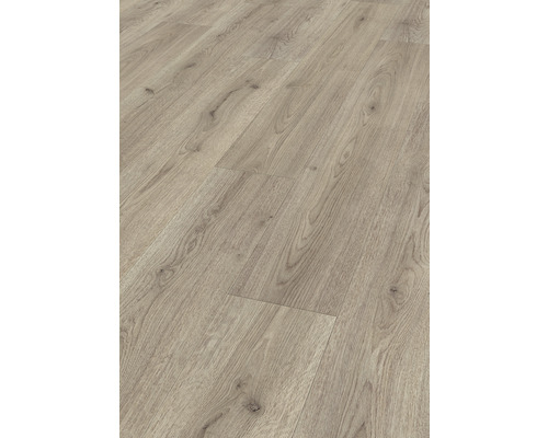 Nahaufnahme von hellem Laminatboden in Holzoptik