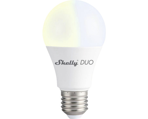 Ampoule LED Shelly Smarte Duo à intensité lumineuse variable E27/9W 800 lm 2700- 6500 K blanc chaud blanc réglable