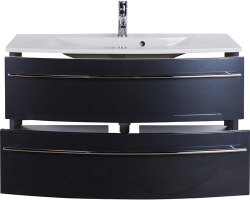 Meuble sous-lavabo avec deux tiroirs et vasque à poser