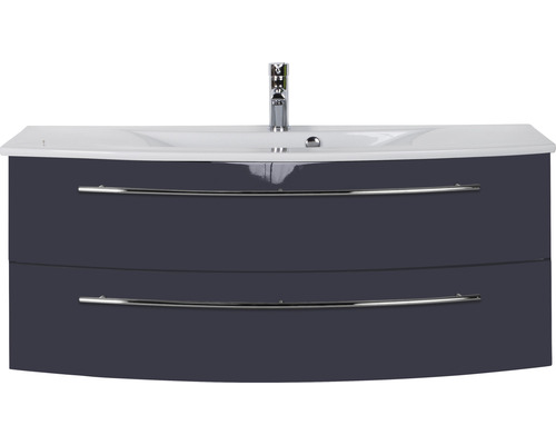 Meuble sous-lavabo avec deux tiroirs et lavabo à poser