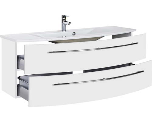 Waschtischunterschrank mit zwei Schubladen und Waschbecken