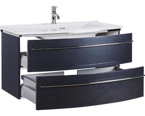 Waschtischunterschrank mit zwei Schubladen und Waschbecken