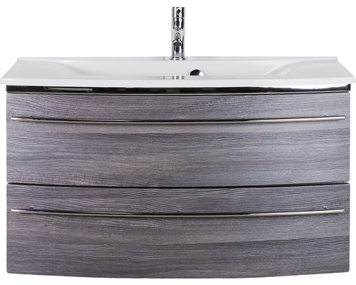 Meuble sous-lavabo avec deux tiroirs et vasque à poser