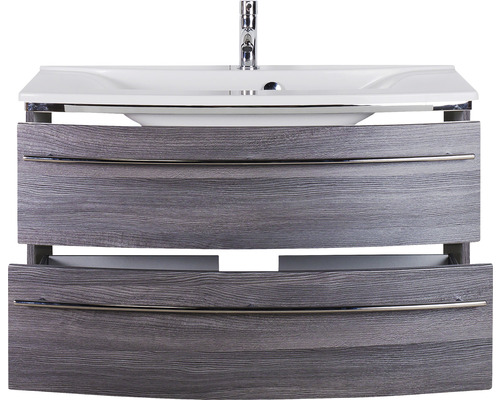 Meuble sous-vasque avec deux tiroirs et lavabo à poser