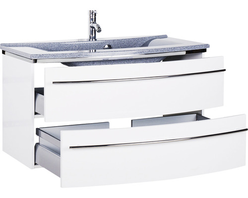 Meuble sous-lavabo avec lavabo et deux tiroirs